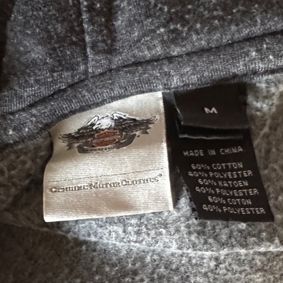 Harley-Davidson Gray and orange Zip-Up Hoodie - Picture 5 of 5